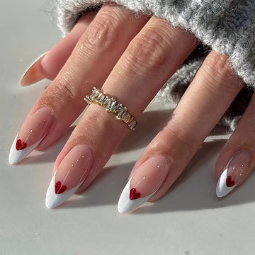 Glossy Medium Almond Valentine Press-On Nails