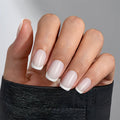short french nails white  images