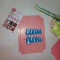 acrylic nails glossy blue