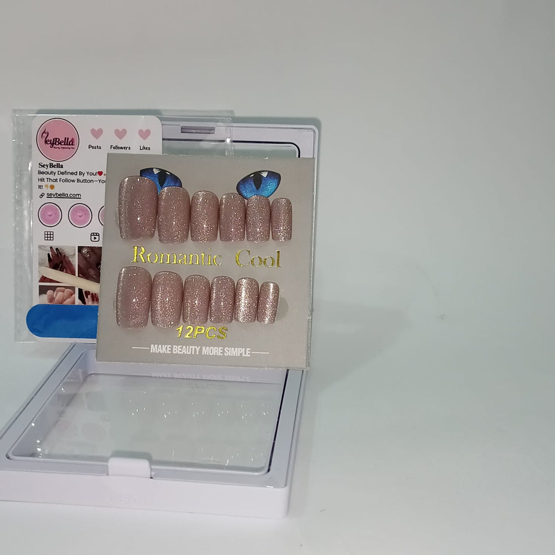 Romantic Cool Short Square Press-On Nails | Seybella
