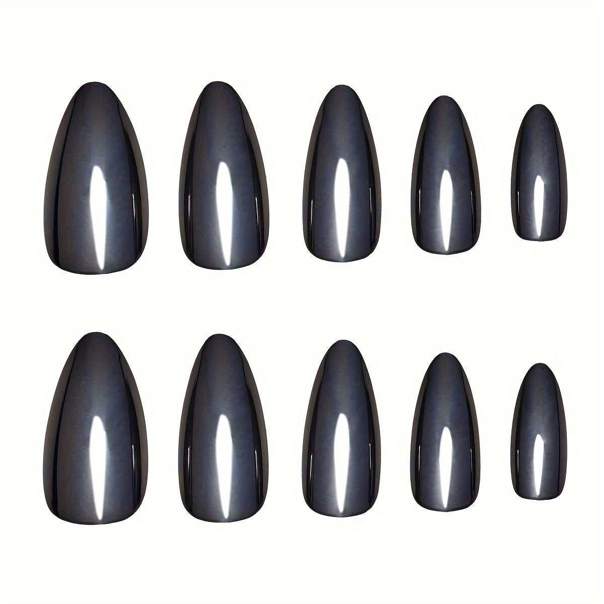 black acrylic nails ideas almond size