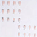 light pink french tip nails