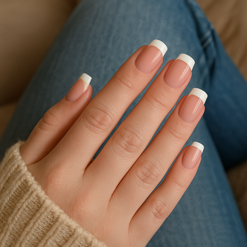 short french tip nails