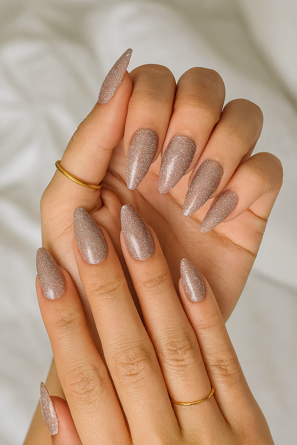 matte almond nails