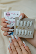 nude nails white