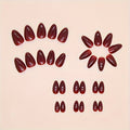 red metallic nails